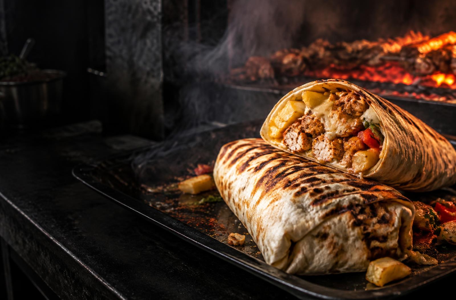 Tacos grillé au charbon